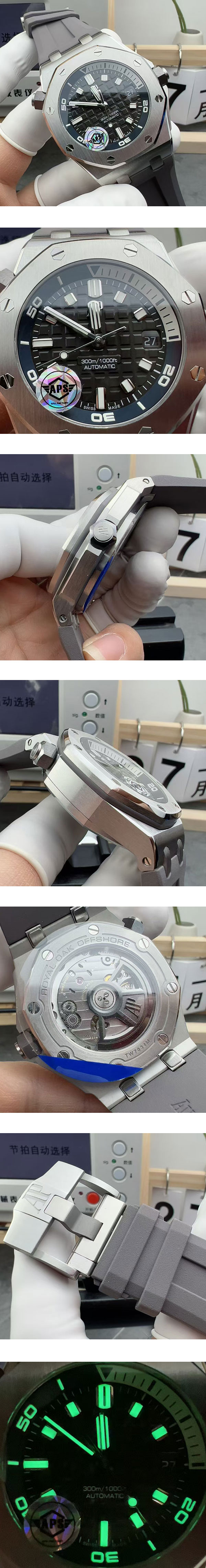 【APS工場 グレー】オーデマ・ピゲコピー時計 ロイヤルオークオフショア ダイバー 15720ST.OO.A009CA.01 